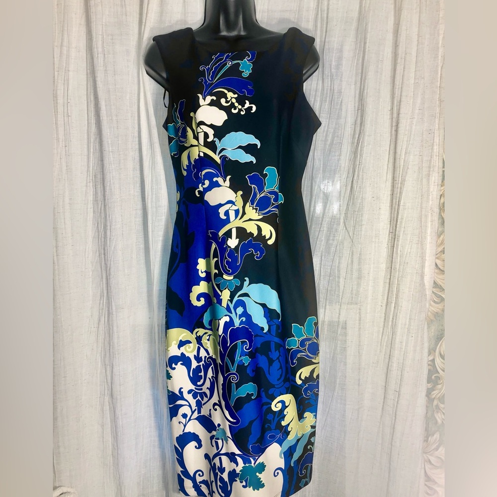 Black Von Floral Sheath Dress.